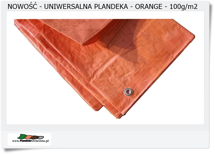 Nowo plandeka uniwersalna orange 100g/m2