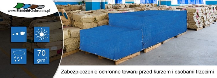 Plandeka ochronna zabezpieczająca towar przed kurzem i brudem 